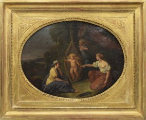 Painter unspecified, 18th century, Amor on a tether, 1787