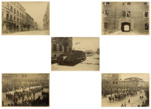 Set of 5 photographs with military and Lviv motifs