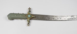Parade rifle, in scabbard
