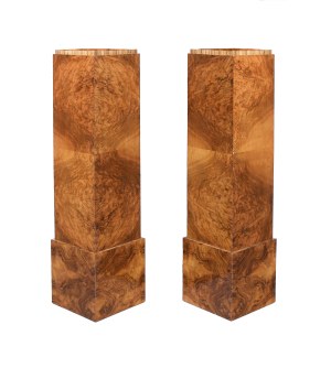 A pair of pedestals in the art déco style