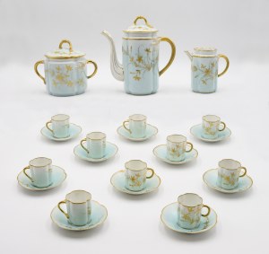Coffee service, with cereal ears and floral gilding
