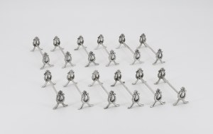 FRAGET - Silver and Plated Goods Factory (company active 1824-1944), Set of 12 cutlery trestles