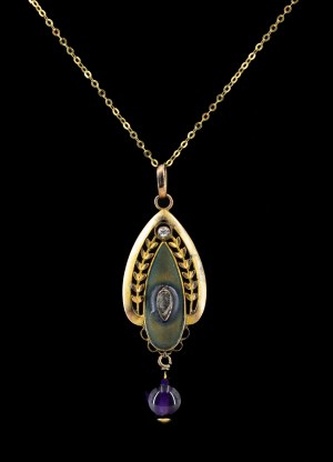 Pendant with amethyst