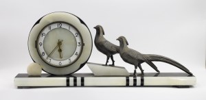 Art déco clock with pheasants