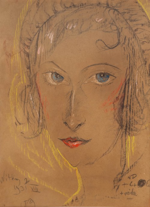 Stanisław Ignacy Witkiewicz (1885 Warszawa - 1939 Jeziory na Polesiu), Portret Janiny (Inki ) Turowskiej, od 1933 roku Leszczyńskiej, 2 VIII 1931 r.
