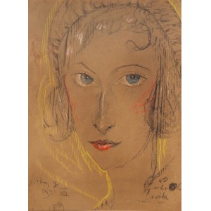 Stanisław Ignacy Witkiewicz (1885 Warszawa - 1939 Jeziory na Polesiu), Portret Janiny (Inki ) Turowskiej, od 1933 roku Leszczyńskiej, 2 VIII 1931 r.