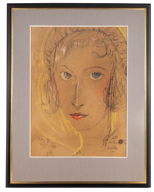 Stanislaw Ignacy Witkiewicz (1885 Warsaw - 1939 Jeziory in Polesia), Portrait of Janina (Inka ) Turowska, from 1933 Leszczynska, August 2, 1931.