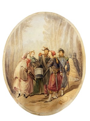 Juliusz Kossak (1824 Nowy Wiśnicz - 1899 Kraków), Meeting