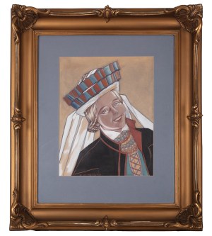 Zofia Stryjeńska (1891 Kraków - 1976 Geneva), Girl from the vicinity of Lublin, pre-1939