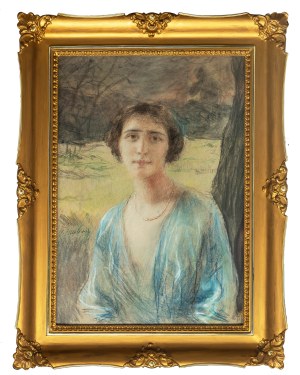Teodor Axentowicz (1859 Brasov/Romania - 1938 Krakow), Portrait of a woman in pearls