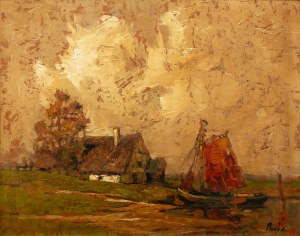 Rudolf Priebe (1889 - 1956 Rudolfstadt), Lodz by the Shore