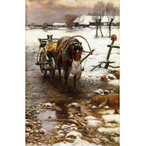 Artysta nieokreślony (2 poł. XIX w.), Koń na postoju