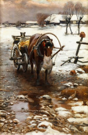 Artist unspecified (2nd half of 19th century), Horse at a standstill