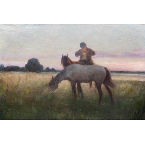 Józef M. Ryszkiewicz (1856 Warszawa - 1925 tamże), Na pastwisku