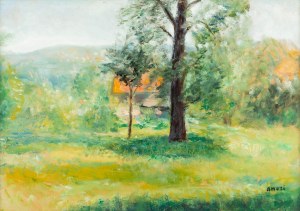 Irena Weiss surnamed Aneri (1888 Łódź - 1981 Kraków), House behind the tree