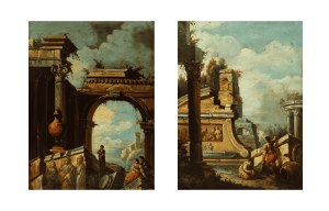Circle by Giovanni Paolo Panini (1691-1765) (18th century), Landscapes with Ruins (pair of paintings)