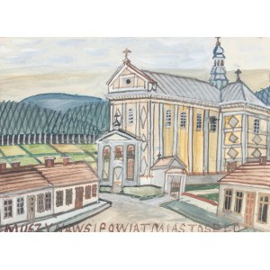 Nikifor Krynicki (1895 Krynica Zdroj - 1968 Folusz), St. Joseph the Spouse Church in Muszyna, ca. 1960.
