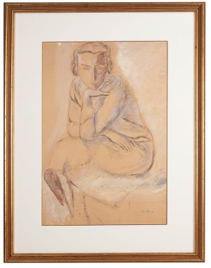 Leopold Gottlieb (1883 Drohobych - 1934 Paris), Sitting (double-sided work)