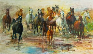 Zenon Aniszewski (b. 1948 Grudziądz), Horses, 2003.