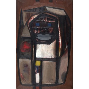 Stefan Krygier (1923 Lodž -1997 tamtiež), Žena s ružou, 1964