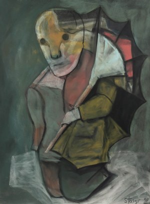 Stasys Eidrigevicius (b. 1949 Mediniškiai/Lithuania), Character, 1998