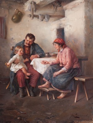 Franciszek Ejsmond (1894 Dąbrówka - 1939 Lublin), Family at the table