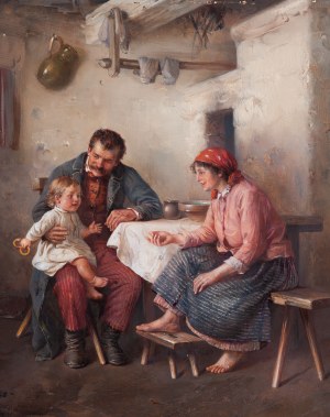 Franciszek Ejsmond (1894 Dąbrówka - 1939 Lublin), Family at the table