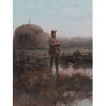 Czesław Jankowski (1862 Warszawa - 1941 Sceaux, Francja), Myśliwy nad polowaniu