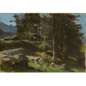 Józef Szermentowski (1833 Bodzentyn - 1876 Paryż), Brzeg lasu, ok. 1860-70