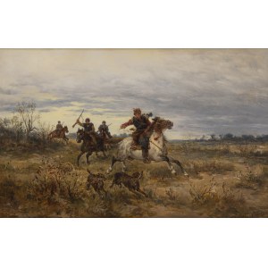 Ludwik Gędłek (1847 Kraków - 1904 Wiedeń), Polowanie na wilki