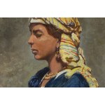 Tadeusz Ajdukiewicz (1852 Wieliczka (or Bochnia 1853) - 1916 Kraków), Portrait of a woman in a turban