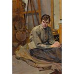 Jacek Malczewski (1854 Radom - 1929 Kraków), Portret kobiety w pracowni, 1921