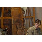 Jacek Malczewski (1854 Radom - 1929 Kraków), Portret kobiety w pracowni, 1921