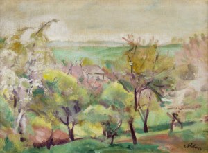 Wojciech Weiss (1875 Leorda, Romania - 1950 Krakow), Landscape with trees from Kalwaria Zebrzydowska, 1916