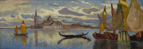 Stanisław Kamocki (1875 Warszawa - 1944 Zakopane), Widok na San Giorgio Maggiore w Wenecje (