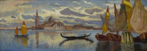 Stanislaw Kamocki (1875 Warsaw - 1944 Zakopane), View of San Giorgio Maggiore in Venice (