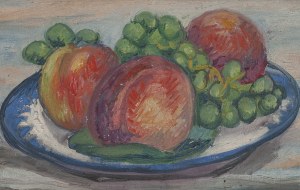 Jean (Jan Miroslaw Peszke) Peske (1870 Golta, Ukraine - 1949 Le Mans, France), Still life with peaches and grapes
