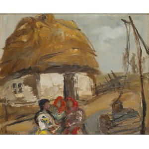 Emmanuel Katz (1894 Krzemieniec - 1962 Tel Awiw), Trzy kobiety przy studni, 1941