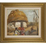 Emmanuel Katz (1894 Krzemieniec - 1962 Tel Awiw), Trzy kobiety przy studni, 1941