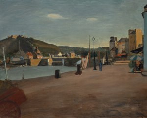 Henryk Hayden (1883 Warsaw - 1970 Paris), View of the port of Cherbourg, ca. 1938