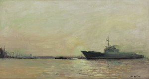Marian Mokwa (1889 Malary - 1987 Sopot), War Port Oksywie, 1960s.