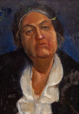 Boleslaw Cybis (1895 Massandra Farm in Crimea - 1957 Trenton (New Jersey, USA)), Portrait of a woman in a blouse with a jabot , ca. 1925