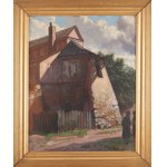 Józef Rapacki (1871 Warszawa - 1929 Olszanka k. Skierniewic), Pejzaż z krakowskiego Kazimierza (Widok na klasztor augustianów), 1928