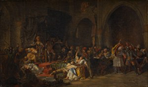 Leonard Straszynski (1828 Petrashovka - 1879 Zhytomyr), Assassination of Louis de Bourbon, bishop of Leodice, 1468, 1859