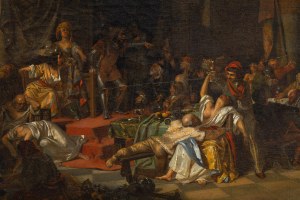 Leonard Straszynski (1828 Petrashovka - 1879 Zhytomyr), Assassination of Louis de Bourbon, bishop of Leodice, 1468, 1859
