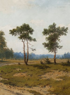 Józef Guranowski (1852 Warsaw - 1922 Warsaw), Road on the Edge of the Forest