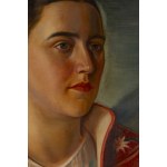 Edward Karniej (1890 - 1942 ), Portret Tekli Brezy z domu Bajon w stroju podhalańskim, 1940