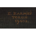Edward Karniej (1890 - 1942 ), Portret Tekli Brezy z domu Bajon w stroju podhalańskim, 1940