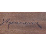 Jerzy Karszniewicz (1878 Tarnów - 1945 Kraków), Pani z pelargonią, przed/lub 1914