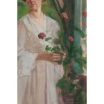 Jerzy Karszniewicz (1878 Tarnów - 1945 Kraków), Pani z pelargonią, przed/lub 1914